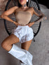Beige crop tops "MINI LADY"